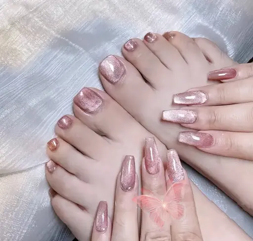 【ハンド&フット】。   ワンカラー & マグネットネイル&フラッシュネイル