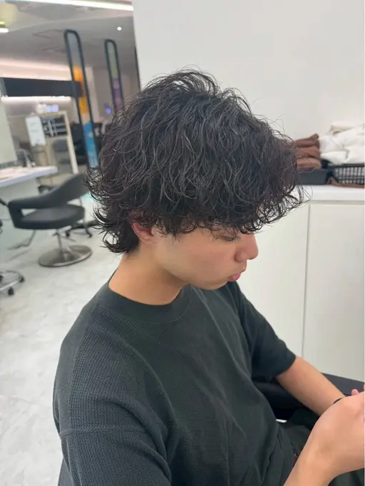🔥1度はしたいモテ髪🔥トレンドメンズカット+波巻きパーマ🌊