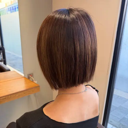 ✨新規様限定✨切りっぱなしボブカット✂️ぱつっとラインの韓国風ボブ◎ショート・ウルフ不可