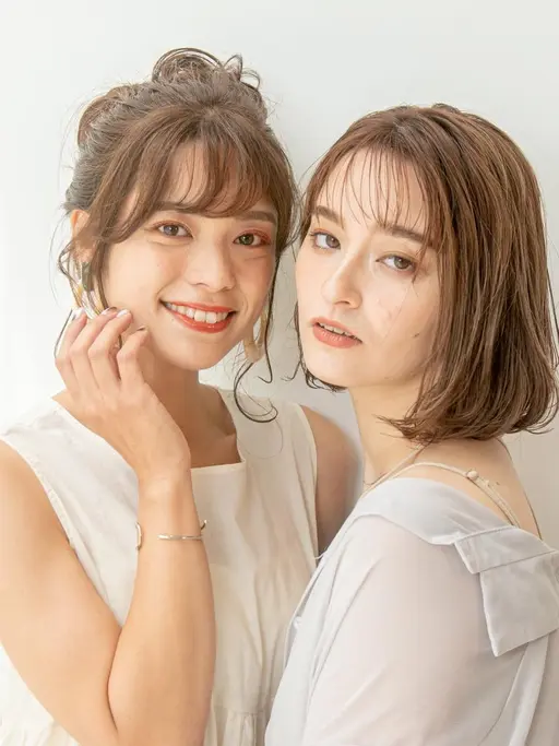 《女性限定》サラ艶縮毛矯正モデル+3センチ以内カット【ショートスタイル不可】