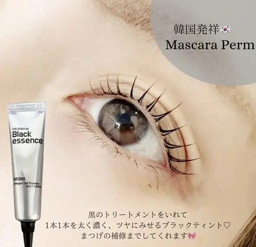 【韓国発🇰🇷トレンドパーマ】マスカラパーマ(ブラックティントパーマ) ¥ 6000➞¥5000
