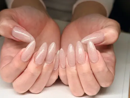 🎀8月限定★オフ無料🎀【チップ長さ出し】マグネット・ワンカラー・ラメングラ