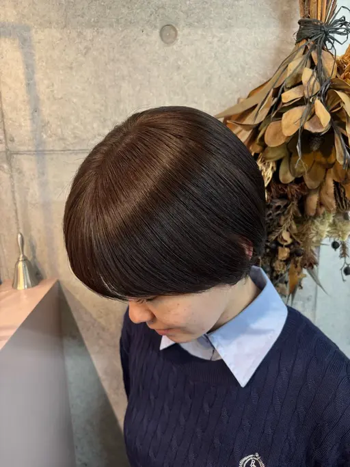 ショートカット+うる艶ワンカラー🥣(白髪染め◎)炭酸泉付き🫧3cm以上カット✂️シャンプーブロー込◎