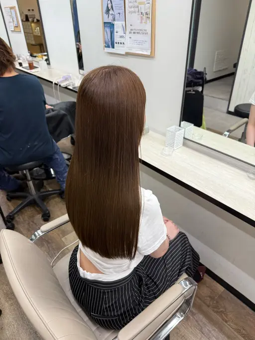 【ブリーチなしで明るいカラーを楽しみたい方へ💖】ブリーチなしダブルカラー➕手触りサラサラトリートメント✨️