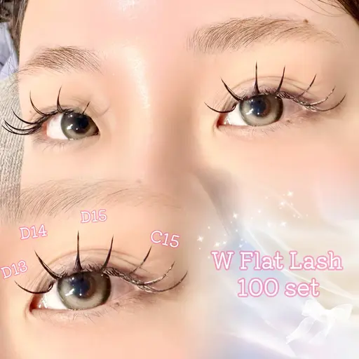 ʚ♥ɞダブルフラットラッシュ🎀90束(180本)コーティング付◎オフ無料ʚ♥ɞ