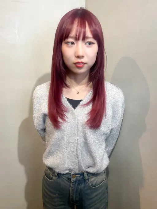 【1ブリーチ】ブリーチカラー(1ブリーチ+カラー)+髪質改善Aujuaトリートメント¥13200