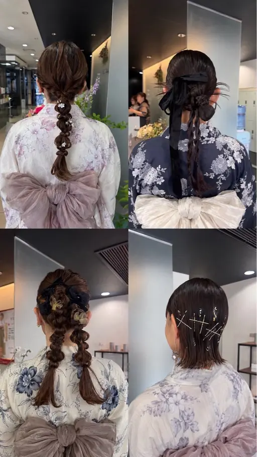 ♡浴衣、結婚式お呼ばれヘア、お出かけ前セット♡早朝も受けてます!ご予約は2日前までにお願いします。