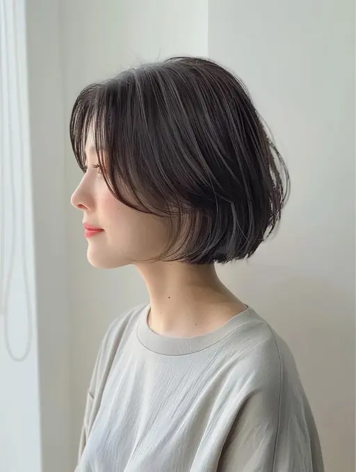 小顔に見えるショートカット+透明感カラー+トリートメント🩶
