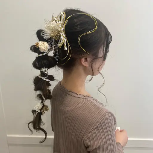 🌸🎀✨卒業式袴着付け+金箔付きヘアセット✨🎀🌸