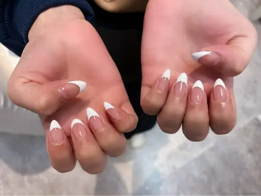 【Jrネイリスト練習モデル】オフ込み・白フレンチ(⚠️クリアベースのみ)