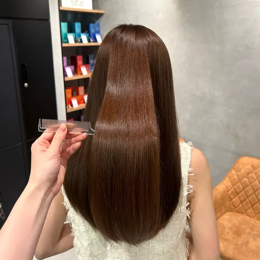 【人気No.1✨】透明感カラー🥣+髪質改善4step treatment🫧超音波アイロンでツヤ髪に✨