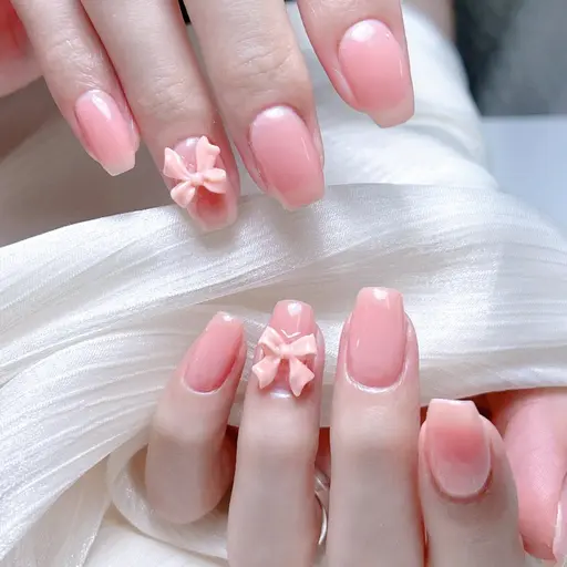限定🎀【ハンド】ワンカラー/フラッシュネイル🦩パーツ2個プレゼント付き🎁