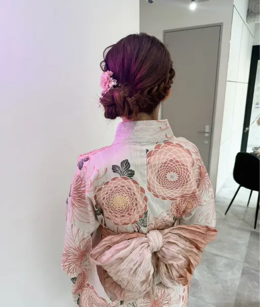 浴衣着付け+ヘアセット🍨🤍