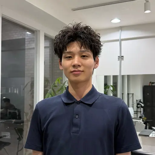 カット+アクティブショートパーマ