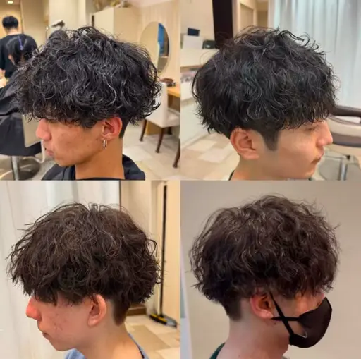 👑人気No.1｜朝3分でキマるメンズパーマ（波巻き・ツイスパ・シャドウ・フェザー)＋カット※土日祝+1000