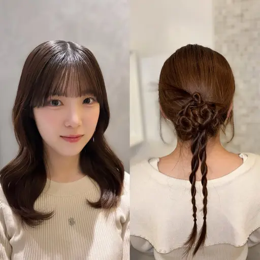 【🍒カットモデル無料🍒】✴️ミディアムカット➕ヘアアレンジ✴️トリートメント付き🪄︎︎🫧補足説明をご覧下さい❕