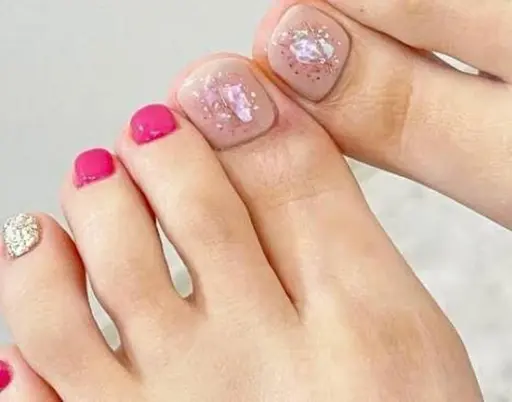 【オフ有/FOOT】🦶親指一本アート🌺