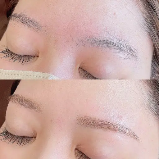 【眉毛Wax脱毛＋間引きで毛量調整】＋メイク仕上げ