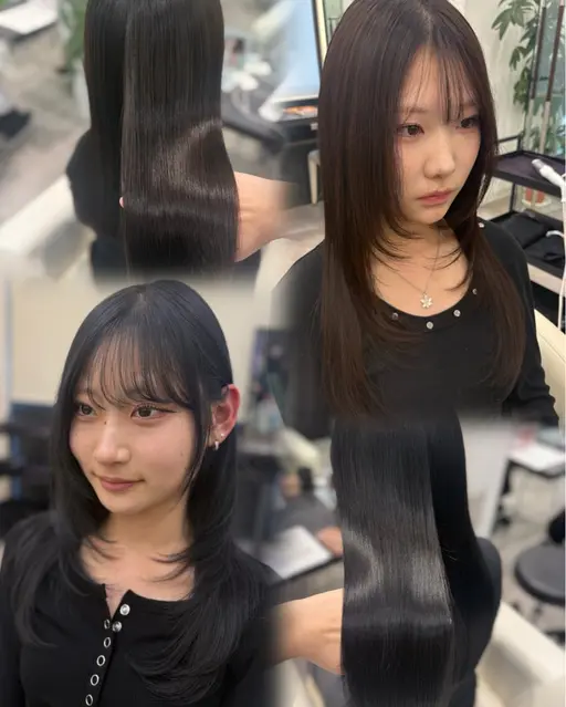 【人気𝐍𝐨.𝟐】❤︎酸性ストレート✖️カット✖️髪質改善カラー❤︎