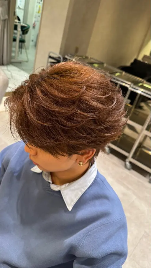 お出かけ前の!メンズヘアセット フェザー・シースルーマッシュ(短髪不可・レディース不可)