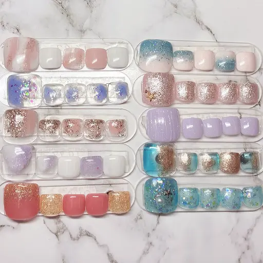 【オフなし フット夏デザイン🐬(カラー変更不可)】サンプル有り フットバス付き✨2回目以降+¥1100🌟