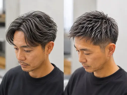 【40・50代男性限定】白髪を活かす細かめメッシュ＋グレイカラー（カット込み）