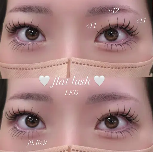【⠀持続力up⤴️✨️ 】LEDグルーフラットラッシュ80本¥5000円100本¥5500円