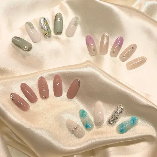 【ハンド大人気🩷🉐】選べるワンホン&ニュアンス定額ネイル💛色変え無料💛ジェルオフ込