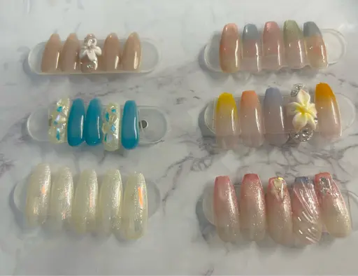 夏🌞🌴🌺✨定額デザインネイル6500円(オフ込※デコネイル、チップオフは➕1000円)
