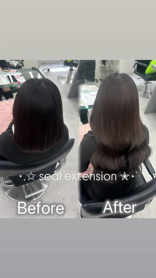 "🎀人気No.1☝🏻🎀"ワンカラー+シールエクステ 80本(馴染ませカット付き✂︎)