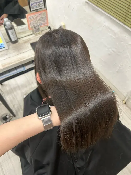 【🌱口コミ投稿限定🌱】　🤍カット＋ブリーチなしワンカラー＋超音波トリートメント🤍　￥5500