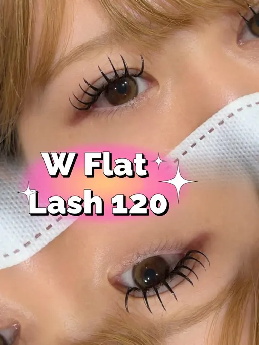【モチ＆濃さ◎】ダブルフラット120束💞束感まつげ👀✨オフ込み💛