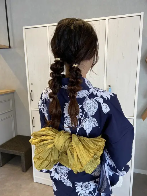 浴衣着付け＋ヘアセット\10780