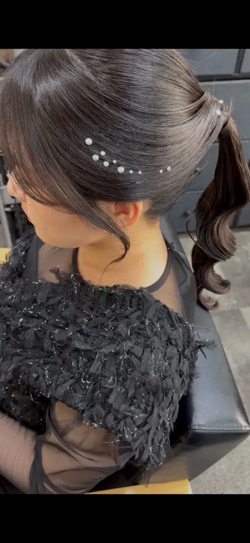 【お出かけ前に】前髪カット＋ヘアアレンジ