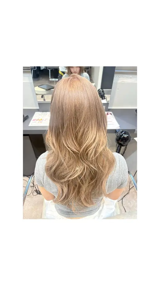 ⚡️❤️【リタッチ無料‼️】❤️⚡️ブリーチリタッチ+透明感カラー