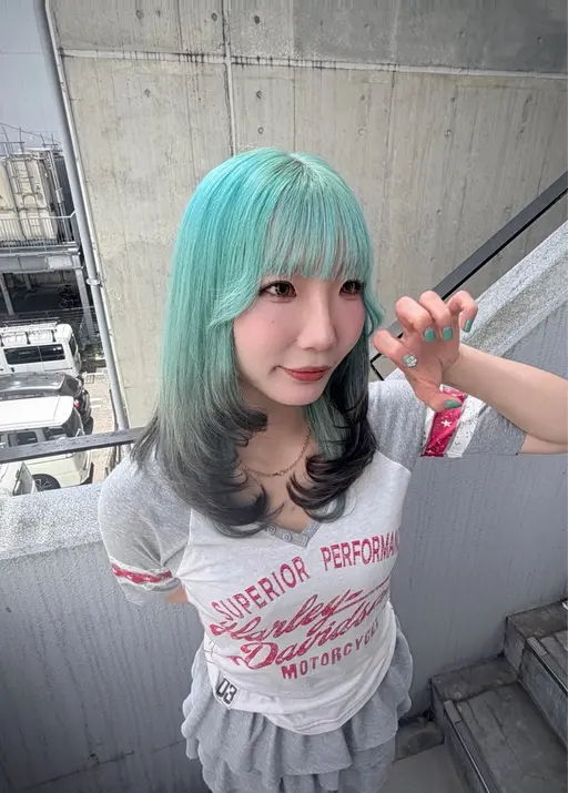 【💚ミントカラー専用クーポン💚】✨トレンドブリーチありミントカラー✨