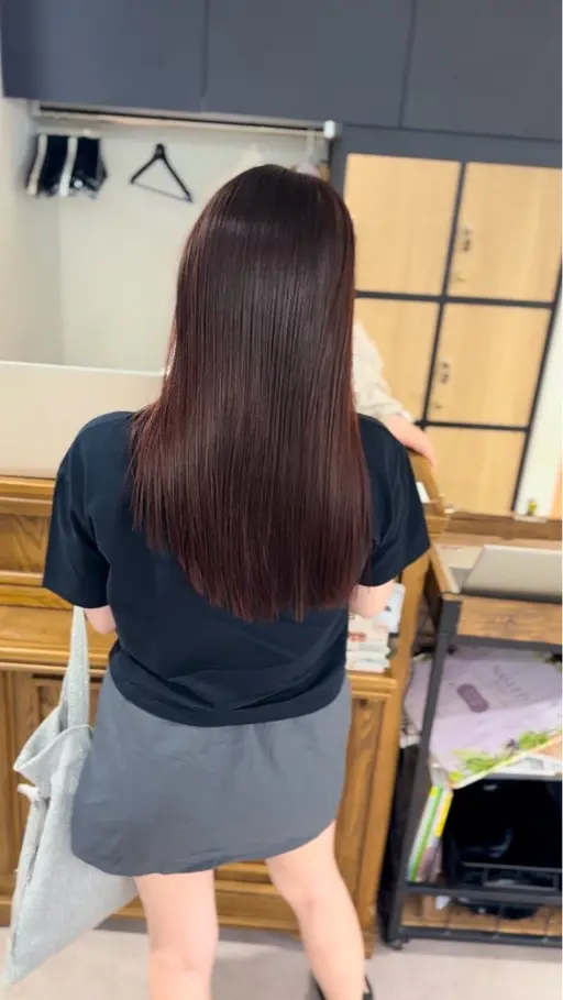 【🫧美髪ナチュラルストレート🫧】カット+美髪酸性ストレート¥17050