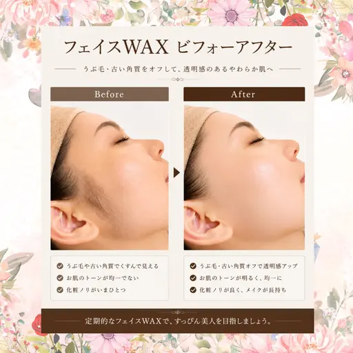 絹肌ヌクレールフェイスワックス+垢抜け眉WAX+間引き✨鎮静パック付き