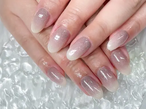 <初回,当店オフ/ケア込>ハンド💅うる艶エアブラシグラデーション