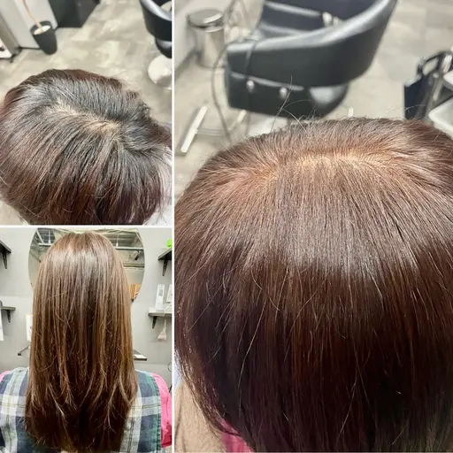 【🍮プリンが気になる方🥹必見‼️✨必殺ブリーチ無しリタッチカラーカット✂️トリートメント✨】🙋‍♀️🙋‍♂️