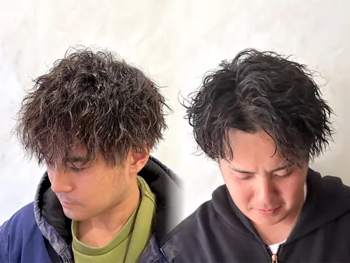 ❤️🔥お家での再現性重視メンズはコレ❤️🔥パーマLv強カット➕パーマ 【スパイラル/ツイスト/波巻き