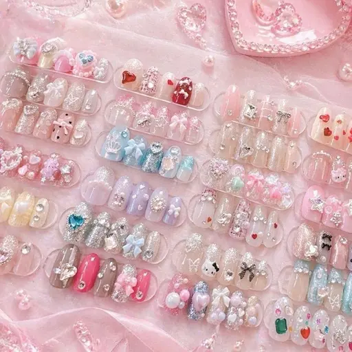 🎀ワンホンガーリー定額デザイン(10本アート)/付け替えオフ無料/ケア込み