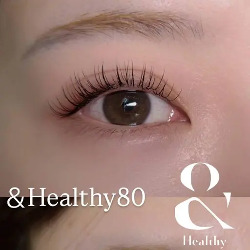 【パリエク】оr【&Healthy80本】エクステ80本➕️パーマ★【オフ¥700】コーティング仕上げ