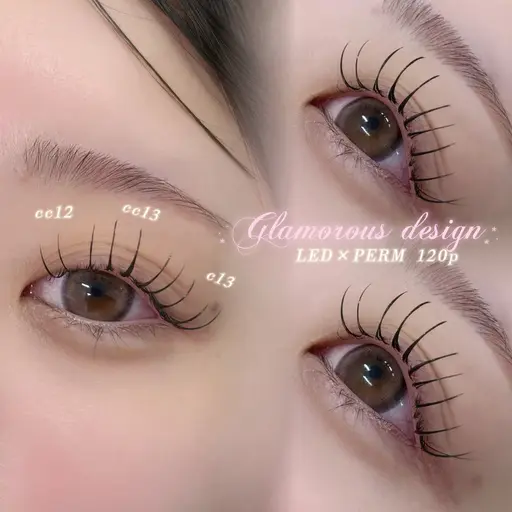 7/12限定💕【大人気☆エクパーマ】LEDエクステ100本×まつげパーマ(束感CT付き♩)