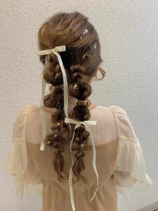 【お呼ばれ•推し活に🖤✨】ヘアセット