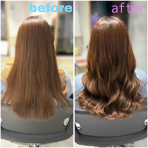 【アイロン、コテ卒業🌸】カット+コテ巻き風パーマ