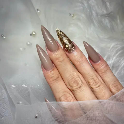 【オフなし】アクリルスカルプ✨ワンカラーorラメグラデーション
