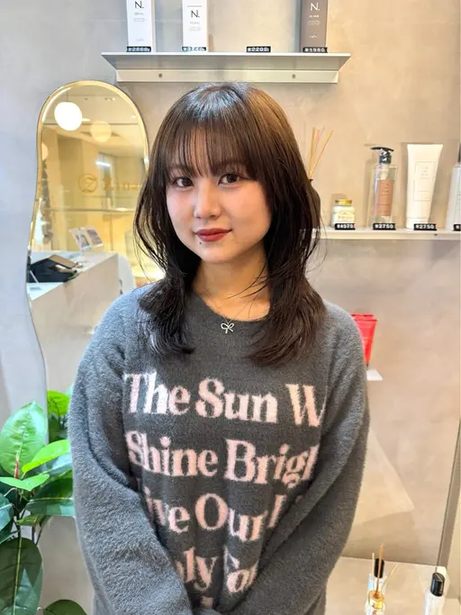 🇰🇷💇🏻♀️韓国風レイヤーカット × 髪質改善ケアカラー × 3stepトリートメント🩵