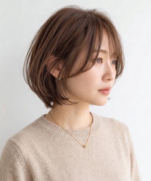 【 予約リクエスト必須 】 朝のセットを楽に🫧 まとまる艶ボブ + 透明感カラー🪽+LINKトリートメント