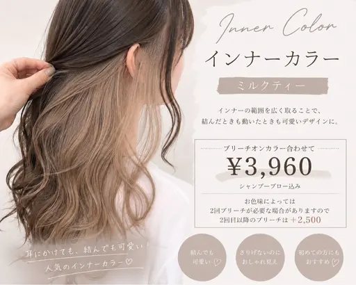 🌈 【カラーモデル様限定】インナーカラー✨  ¥3,960